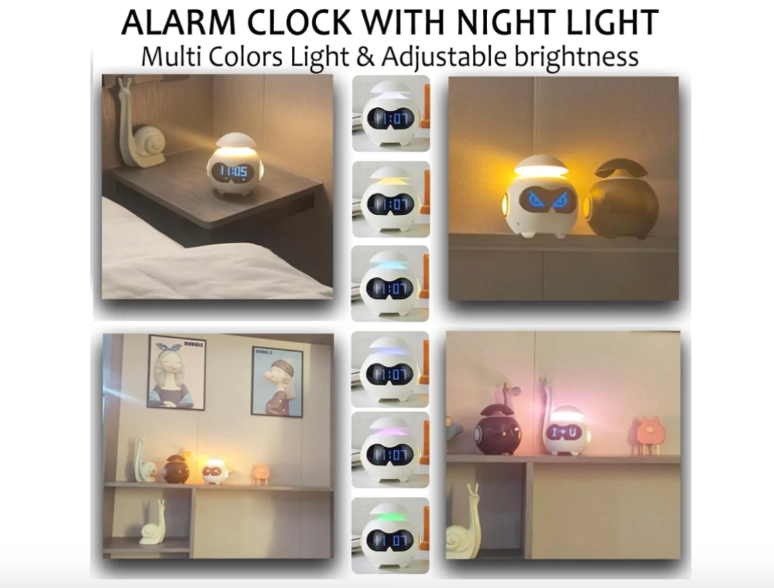 Despertador Candeeiro com Coluna Emoções - Branco - OnLike