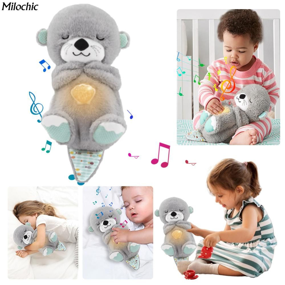 Peluche Interativo com Luz e Música - Lontra Cinzento - OnLike