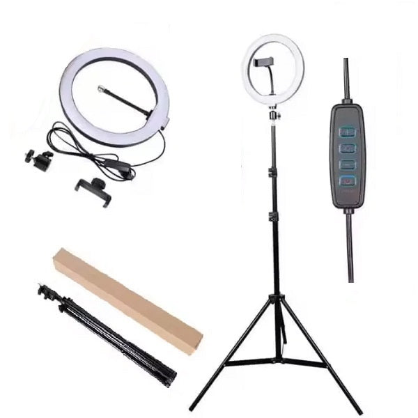 Ring Light 36 cm / 14" com Tripé Extensível até 210 cm - Preto - OnLike