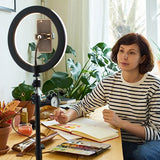 Ring Light 26cm com Tripé Extensível até 210 cm - Preto - OnLike