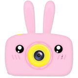 Mini Câmara Digital Rosa Formato Coelho para Crianças