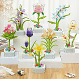 Kit Floral de Cristal Nº103 Arranjo para Montar em Blocos de Construção