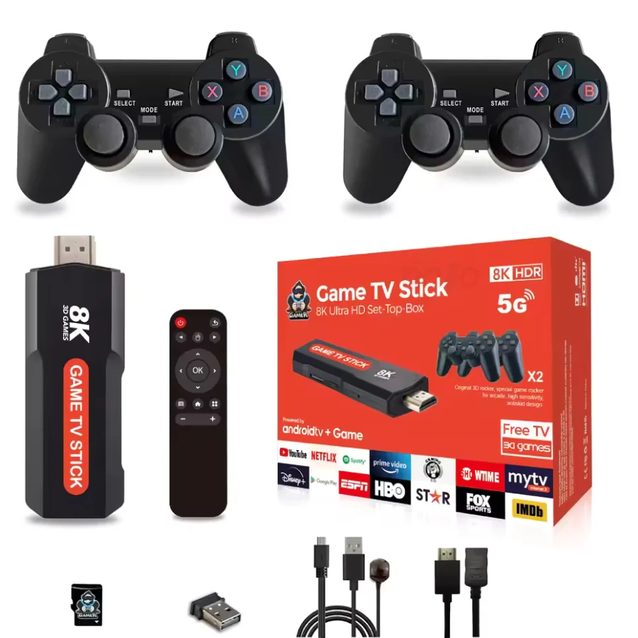 Consola Retro Onlike UltraPlay Stick Android TV 8K Jogos Arcade Comandos Wireless - OnLike