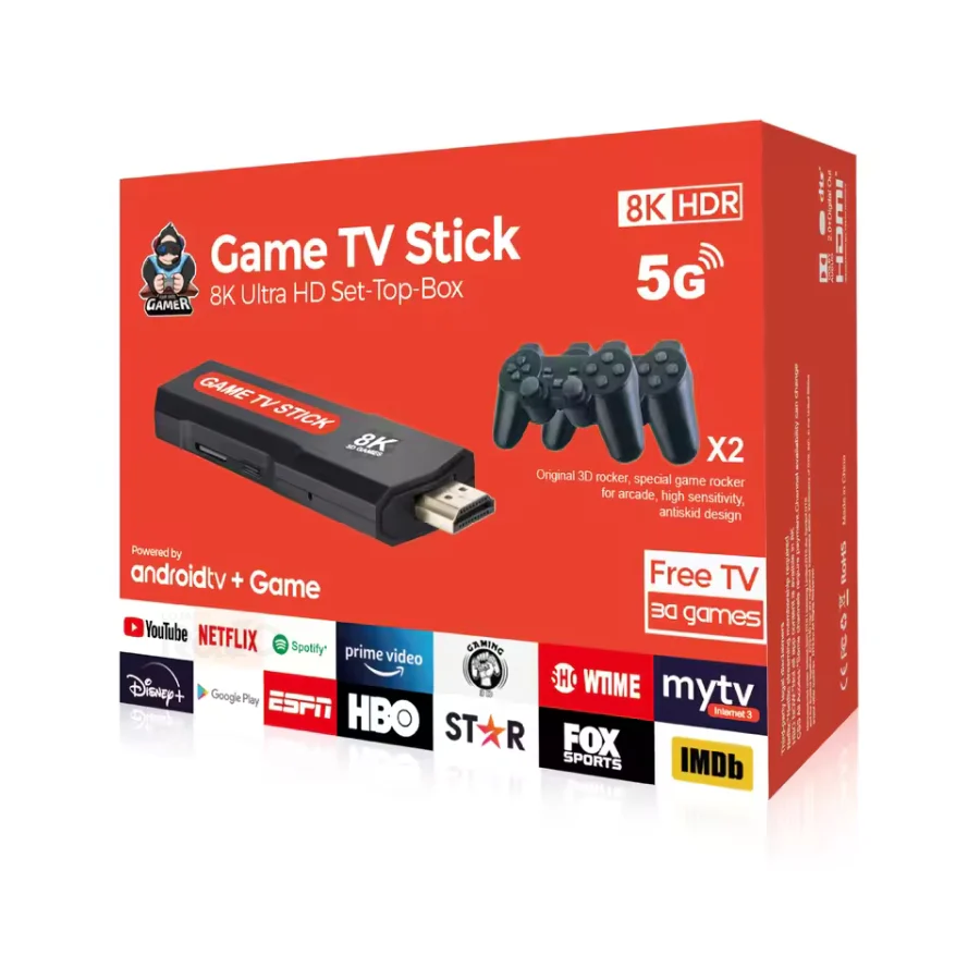Consola Retro Onlike UltraPlay Stick Android TV 8K Jogos Arcade Comandos Wireless - OnLike