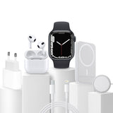 Kit Smartwatch 6 em 1  ( Smartwatch + Fones + Carregador + Adaptador + Base + Carregador Magnético) - OnLike