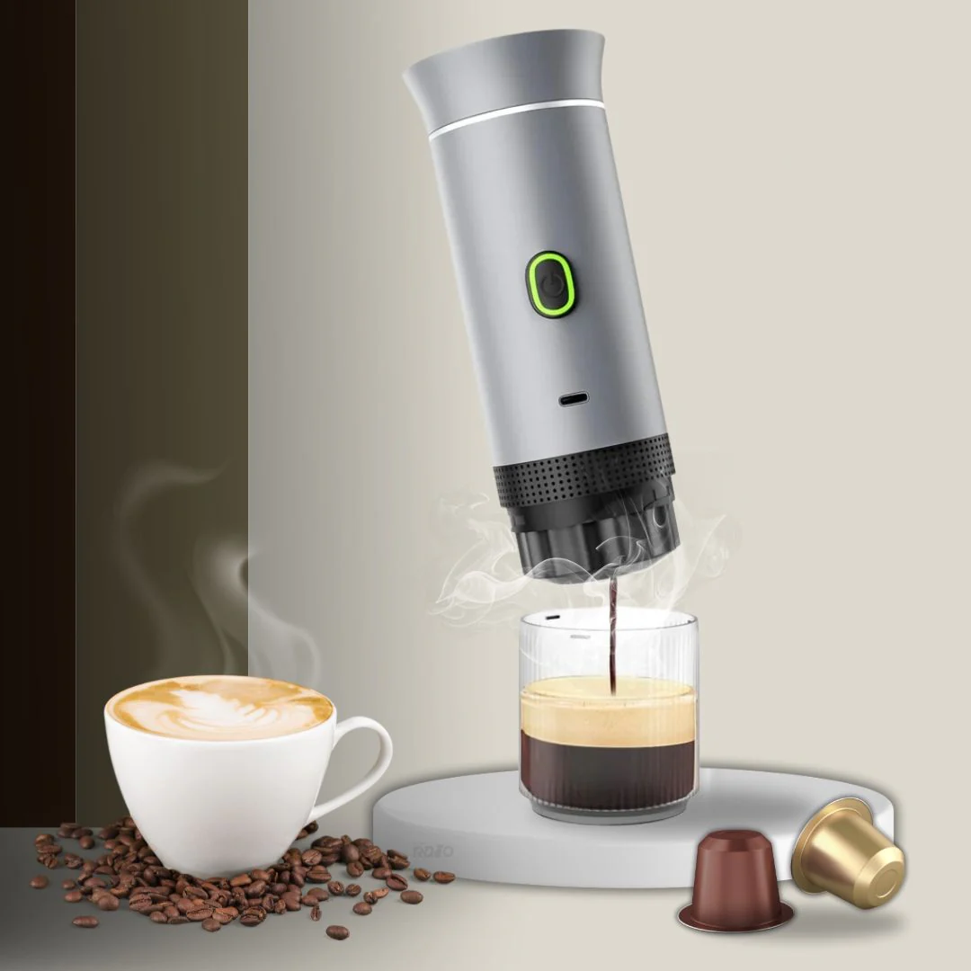 Máquina de Café Portátil 3 em 1 Recarga USB -  Cinza - OnLike