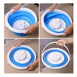 Mini Máquina de Lavar Roupa Dobrável Portátil - AZUL - OnLike