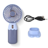 Ventoinha Portátil Recarregável Silenciosa - AZUL