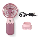 Ventoinha Portátil Recarregável Silenciosa - ROSA