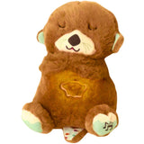 Peluche Interativo com Luz e Música - Lontra Castanho