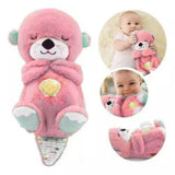 Peluche Interativo com Luz e Música - Lontra Rosa - OnLike