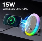 Coluna Bluetooth com Relógio e Alarme, carregamento sem fio - OnLike