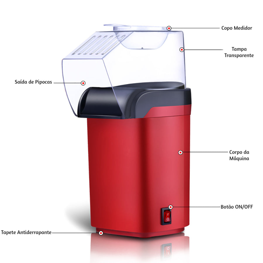 Máquina de Pipocas de Ar Quente 1200W - OnLike