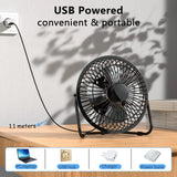 Mini Ventoinha De Mesa Portátil USB Preta - OnLike