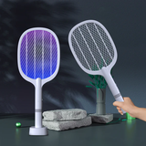 Raquete Elétrica Anti-Mosquitos 2 em 1 com Base